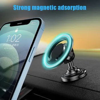 Магнитная подставка для мобильного телефона с широким обзором на 360 °, приборная панель, Автомобильный держатель телефона, Универсальное крепление на магните для громкой связи для iPhone Xiaomi