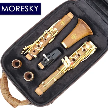 Профессиональный кларнет MORESKY Guatamalense/Cocobolo Wood Bb с Позолоченными 18 Клавишами Sib Klarnet Clarinete M9 ·GU