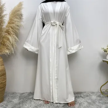 2019 Дубайский халат взрывной однотонный кардиган-абайя для женщин Дубай 2023 турецкие платья женское мусульманское кимоно