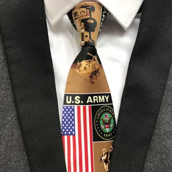 Новые модные мужские галстуки Американские галстуки с национальными вымпелами США, галстуки с рисунком флага