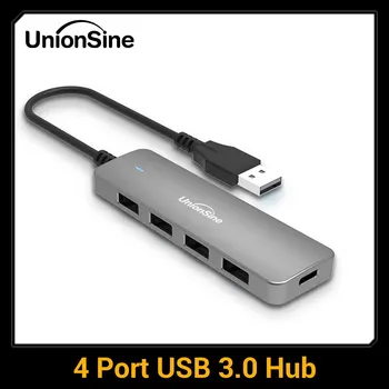 UnionSine 4-Портовый Концентратор USB 3,0 USB-Концентратор Высокоскоростной Разветвитель Type C 5 Гбит/с для ПК Компьютерные Аксессуары Многопортовый Концентратор 4 Порта