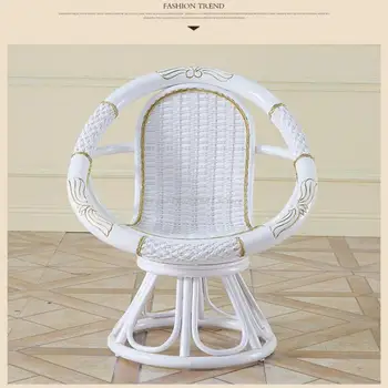 Легкое роскошное кресло из натурального ротанга в европейском стиле, журнальный столик из трех предметов, простой скандинавский повседневный столик на балконе и стул