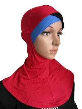 Мягкий шейный платок, исламская ВНУТРЕННЯЯ шапочка, мусульманские хлопковые тюрбаны ниндзя для женщин, шапочки-хиджабы
