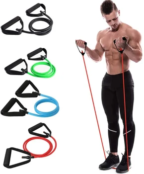 5-уровневые эспандеры с ручками, веревка для йоги, эластичная лента для фитнес-упражнений, трубка для домашних тренировок, силовые тренировки.