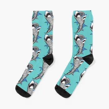 Носки Shark Tornado, рождественские подарочные носки для мальчиков, женские Детские носки
