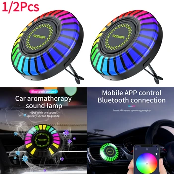 Освежитель воздуха RGB Автоматический парфюмерный диффузор 256 цветов Ароматизатор для автомобиля Управление приложением Музыка Светодиодная лента 24LED Зарядка Type C