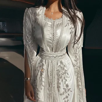 Шарон Саид, Роскошный Дубайский Марокканский Кафтан, Вечерние платья для женщин, Свадебное Элегантное Мусульманское Арабское вечернее платье с длинным рукавом SS439