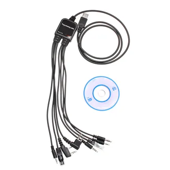 Многофункциональный USB-кабель для программирования 8 в 1 kenwood baofeng motorola yaesu для icom Handy walkie talkie автомобильное радио CD-Программное Обеспечение