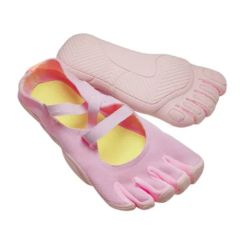 TaoBo Босоножки Розовые слипоны с 5 носками Женские Мужские Спортивные, для фитнеса, воздухопроницаемые, нескользящие, Профессиональные туфли для танцев и йоги