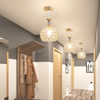 Хрустальный светильник для прохода в коридор, прихожая, гостиная, спальня, Балкон, столовая, Барная стойка, небольшой светильник-капелька