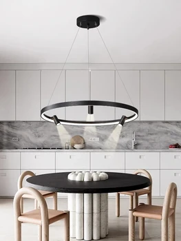 Кольцо атмосферы творческой личности в скандинавском минимализме с точечными светильниками многоцветный подвесной светильник для гостиной
