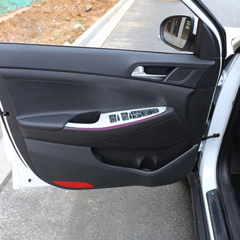 Отделка панели переключателя внутренней двери окна автомобиля для Hyundai Tucson TL 2015 2016 Аксессуары