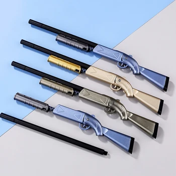 Креативные гелевые ручки в форме ружья со светодиодной подсветкой, светящаяся гелевая ручка, забавные канцелярские принадлежности