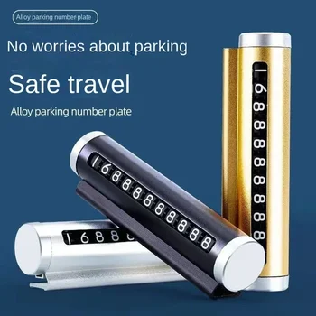 Универсальная металлическая карта временной парковки Auto Ar, поворачивающая номерной знак телефона, алюминиевые наклейки, Парковочная остановка в автомобиле-инструменты для стайлинга автомобилей